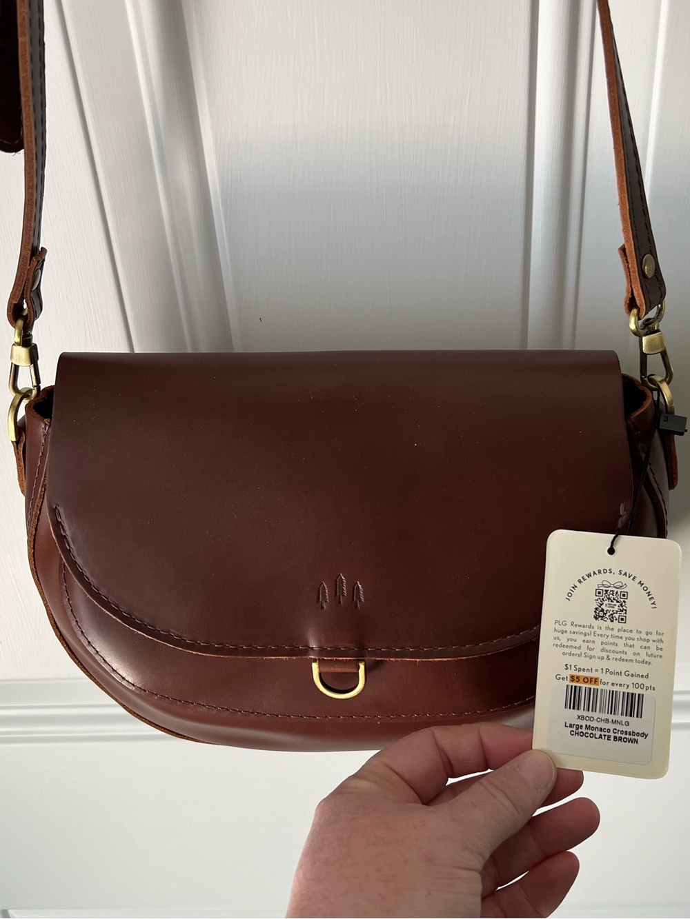 PLG Monaco Crossbody Chocolate Brown - Picture 3 of 8